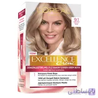 رنگ‌مو لورال Loreal شماره ۹/۱ رنگ بلوند دودی سری Excellence.