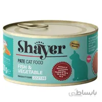 کنسرو پته گربه شایر با طعم ماهی و سبزیجات _ Shayer
