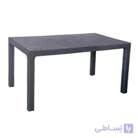 میز ناصر پلاستیک ۶ نفره مستطیل حصیربافت مدل ۳۲۱