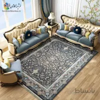 فرش 1200 شانه گلبرجسته طلاکوب کد 120 زمینه دودی