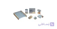 ست رومیزی 7تکه چوب و فلز