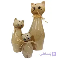 مجسمه مدل خانواده گربه ها مجموعه 3 عددی