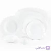 سرويس چيني 28 پارچه غذاخوري چيني زرين ايران سري ايتاليا اف مدل سفيد درجه عالي ا Zarin Iran Porcelain Inds Italia-F White 28 Pieces porcelain Dinnerware Set Top Grade