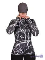 تیشرت نیم زیپ فینگردار ورزشی زنانه کد 04 ا Womens sports finger zipper Tshirt code 04