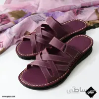 دمپایی زنانه چرمی بانو کد B03