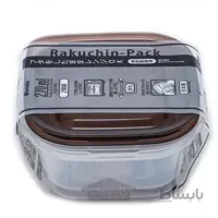 ظرف غذای درب دار مربعی با قابلیت استفاده در مایکرو ویو ۲ عددی رنگ قهوه ای ۲۷۰ میلی لیتری(ساخت ‌ژاپن)