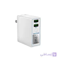 شارژر دیواری هوشمند lcd دار مدل QC36W
