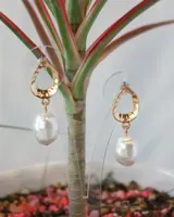 گوشواره حلقه و مروارید