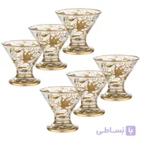 بستنی خوری بسته 6 عددی طلایی