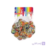 تیله شیشه ای چندرنگ بسته 100 عددی مدل STFT113