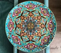 بشقاب سفالی نیلوفر آبی