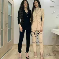 کت و شلوار زنانه و دخترانه شیک و جدید ۱۱۷۱ - بدون استر / مشکی / ۳۶ ا 1171
