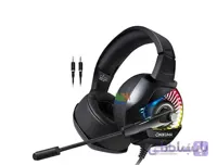 هدست گیمینگ Onikuma مدل K6 ا ONIKUMA K6 PS4 Gaming Headset with Mic for PC, Xbox One S, Laptop, Mac, Stereo Professional Gamer Headphones with Microphone LED Lights, Noise Cancelling for Computer, Ipad, Smartphone,Nintendo Switch
