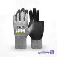 دستکش ضد برش واقعی، کف مواد نیتریل کات5 ( کد: 1515 )