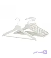 چوب لباسی ایکیا مدل BUMERANG بسته 8 تایی رنگ سفید