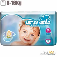 پوشک سایز 4 مای بی بی (8 تا 16 کیلوگرم) حاوی عصاره بابونه ا My Baby Size 4 Baby Diaper With Chamomile Extract