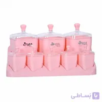 سرویس پا سماوری مدل بهارات صورتی پاستیلی