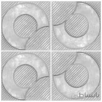 دیوارپوش تندیس و پیکره شهریار مدل آمای کد W1010-14 بسته 4 عددی