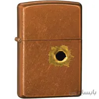 فندک زيپو مدل BS Bullethole کد 24717 ا Zippo BS Bullethole 24717 Lighter