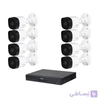 پک 8 دوربین مداربسته 5 مگاپیکسل داهوا سری حرفه ای