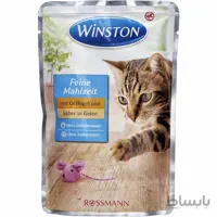 پوچ گربه وینستون Winston مدل مرغ و جگر بسته 100 گرمی