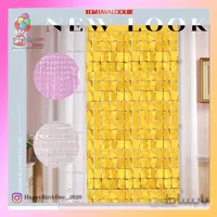 پرده متالایز دیسکویی طلایی