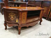 میز تلویزیون چوبی مدل پایه منبت کد ۱۰۱۵۶۲