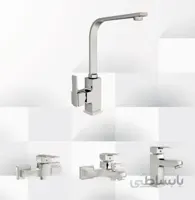 ست شیرآلات کروم مدل فلت برند شیر زرین