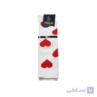 جوراب سه ربع زنانه طرح پولو مدل AF0012-A سفید