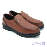 کفش چرم مردانه اکو رنگ عسلی