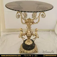 میز خاطره برنزی پایه گرد سنگی