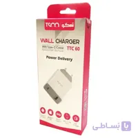 شارژر دیواری فست شارژ TYPE-C PD تسکو مدل TTC 60
