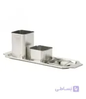 ست جعبه و سینی ایکیا مدل ANILINARE رنگ استیل