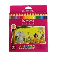 مداد رنگی 24 رنگ جعبه مقوایی ووک woke