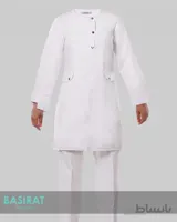 روپوش پزشکی زنانه دکمه فلزی زیپ دار