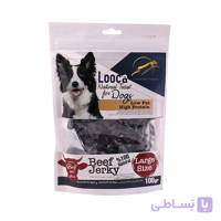 تشویقی سگ لوکا مدل Beef Jerky وزن 100 گرم