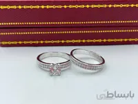 حلقه و پشت حلقه نگین کاری شده