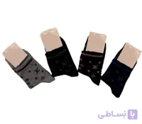 جوراب نیم ساق طرح Louis Vuitton لویی ویتون کد 199 قهوه ای