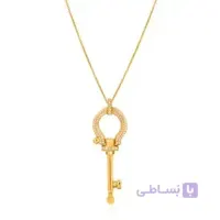آویز طلا طرح کلید امگا نگین دار کد CP352