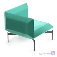 مبل تک نفره دسته ال چپ SF-110-21 با پوشش چرم هلگر