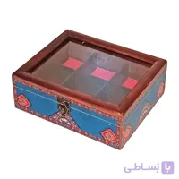 جعبه پذیرایی درب شیشه ای 6 خانه