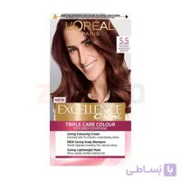 کیت رنگ مو لورآل قهوه ای چوبی سری EXCELLENCE شماره 5.5