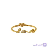 انگشتر طلا زنانه طرح Love با نگین کد CR407