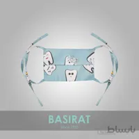 ماسک دولایه پارچه ای طرح دندان (بندی)