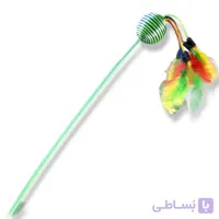 چوب بازی گربه دارای پر و عروسک