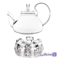 ست قوری و وارمر قلبی گنجایش 600 سی سی
