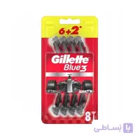 خودتراش ژیلت Blue3 بسته 8 عددی