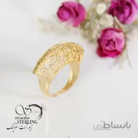 انگشتر نقره طرح دار زنانه