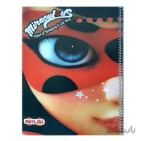دفتر نقاشی دخترانه A4 سیمی 20 برگ فانتزی جلد مقوایی نیلای