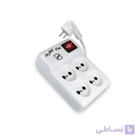 پریز چهار خانه با قفل کودک با کابل 5 متری(خیام الکتریک)